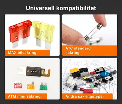 2-i-1 bilsäkringstestare och -avdragare – snabb kontroll, enkelt byte