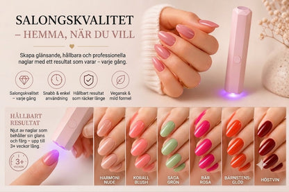 SalonPen – 3-i-1 nagelpenna (med UV-lampa) – 6-pack