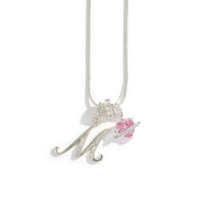 Elegant halsband med hjärtformat hänge