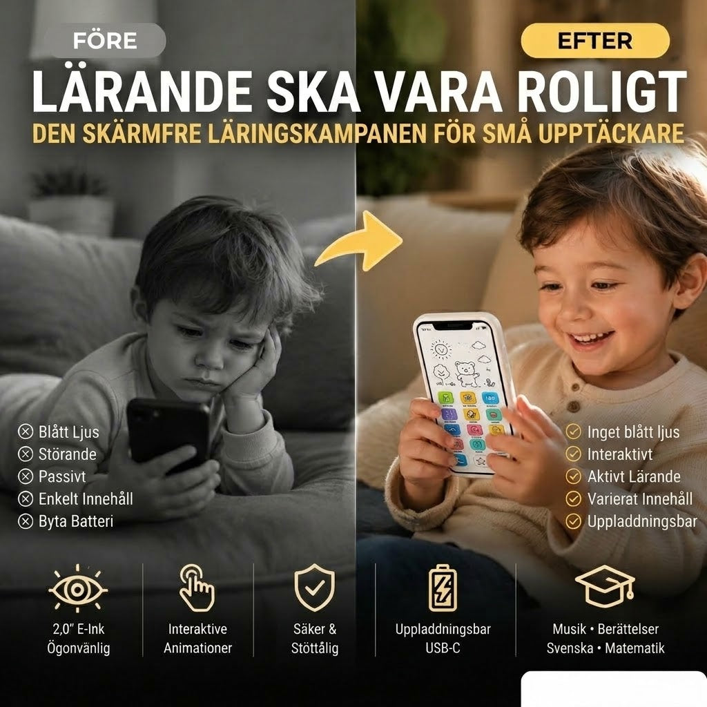 🔥📢 50 % rabatt 📱 Pedagogisk smartphone för barn | Lärande genom lek, ögonvänlig design – det ideala valet för lärande ✨👶