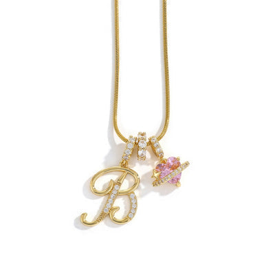 Elegant halsband med hjärtformat hänge