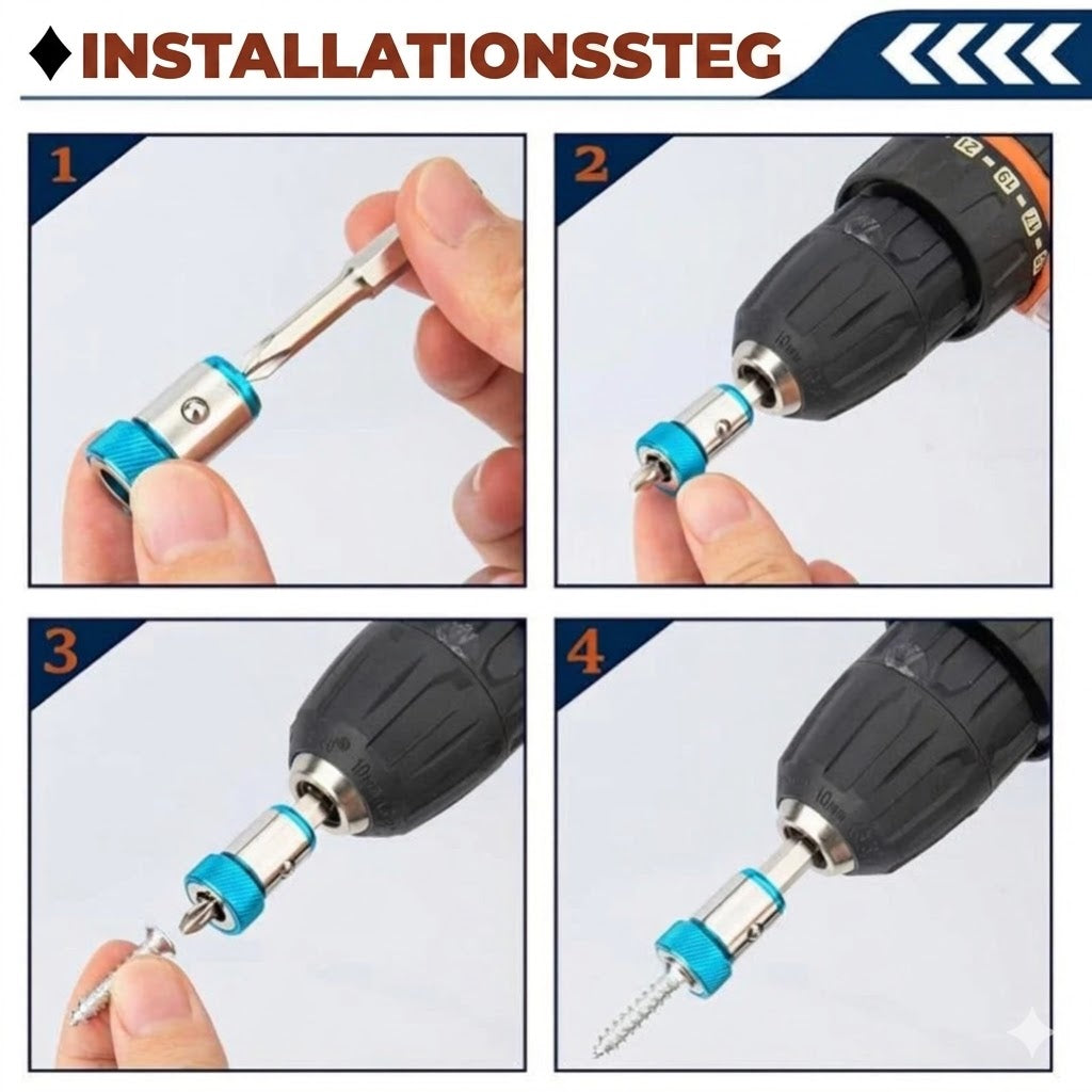 Universell magnetring för skruvbits – 3-pack