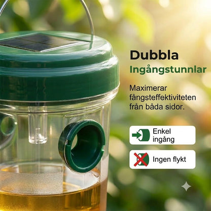 Soldriven hängande getingfälla och flugfångare