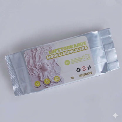 Set med lufttorkande lera