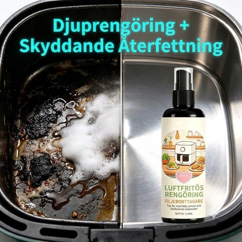 2-i-1 Airfryer-rengöringsmedel och avfettningsspray