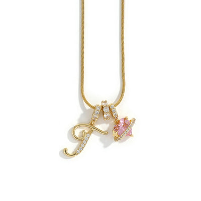 Elegant halsband med hjärtformat hänge