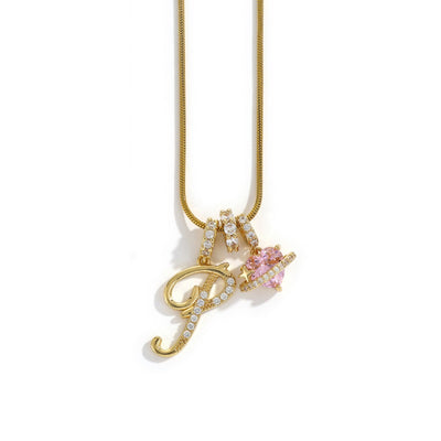 Elegant halsband med hjärtformat hänge