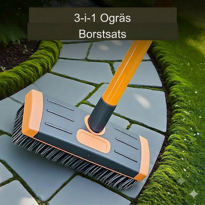 🧹 Borstset för fogar — 3-i-1 trädgårdsverktyg, lämpligt för uteplatser och uppfarter