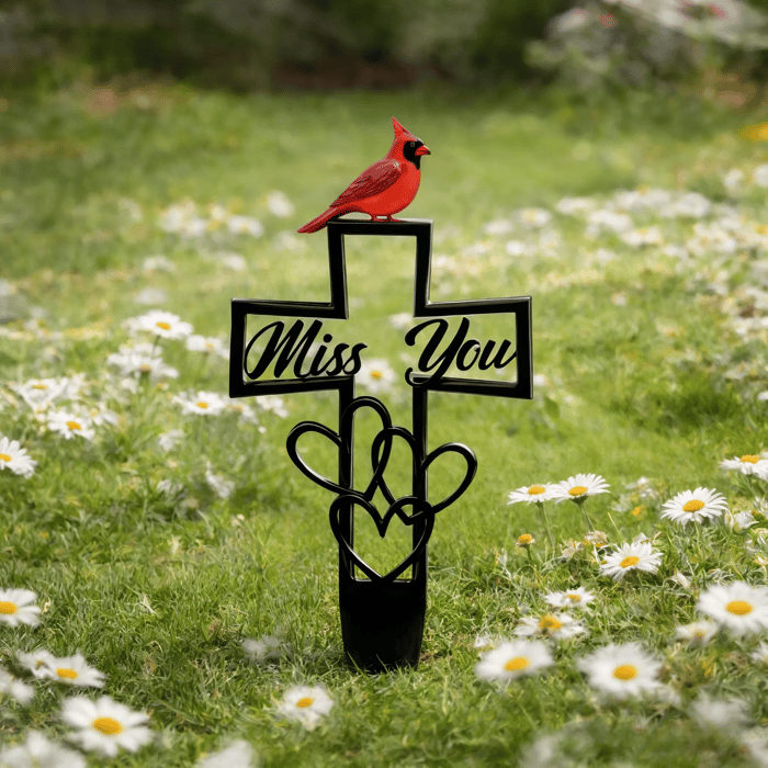 🐦💖 Minnesplakett i metall för kyrkogård ✝️