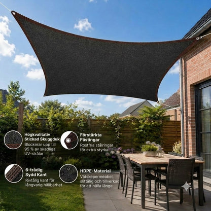 SunChill™ | Högkvalitativ skuggduk av högdensitetspolyeten, ger svalkande skugga och UV-skydd.