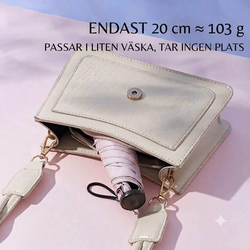 Ultralätt kolfiberparaply – UV-skydd (svart beläggning), sol- och regnskydd ☂️
