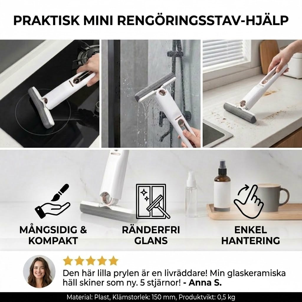Praktisk mini rengöringspinne – multifunktionell rengöringsborste för svåråtkomliga hörn och kanter