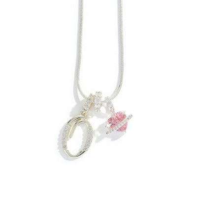 Elegant halsband med hjärtformat hänge