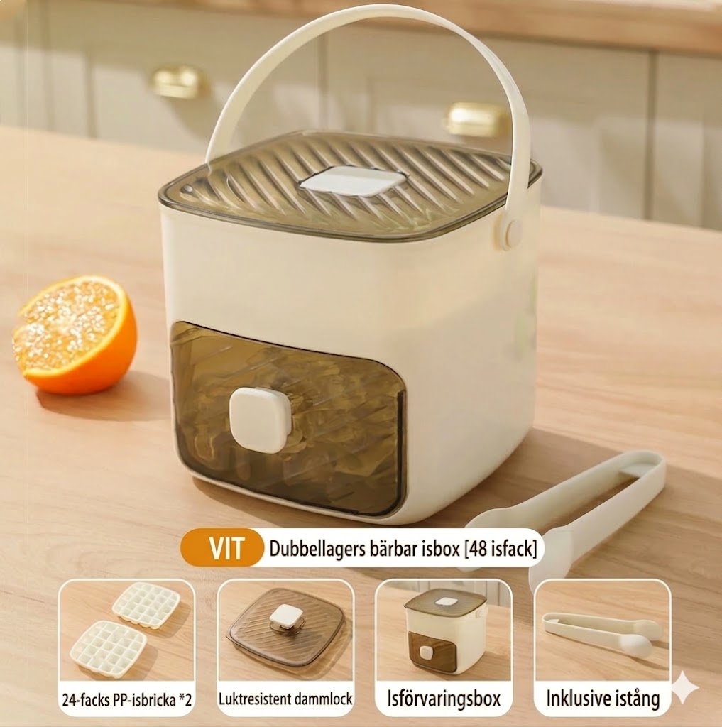 Isbitsform i silikon med lock – pressbar ismugg med handtag