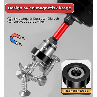 Magnetisk skruvbits i S2-stål med djupstopp
