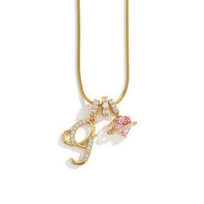 Elegant halsband med hjärtformat hänge