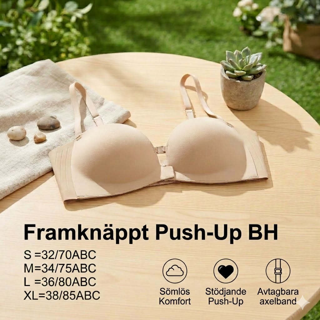 Push-up bh med knäppning fram