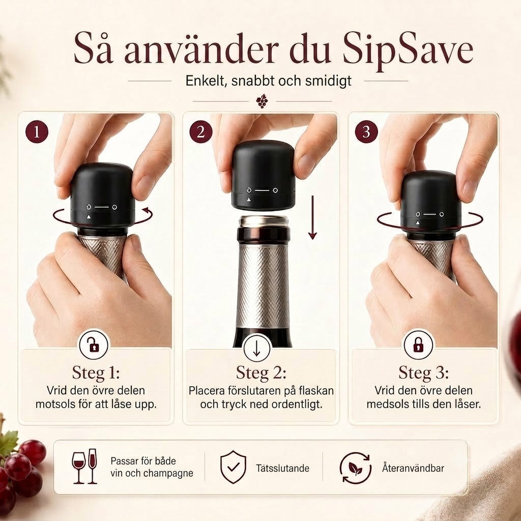 SipSave – Vin- och champagnepropp