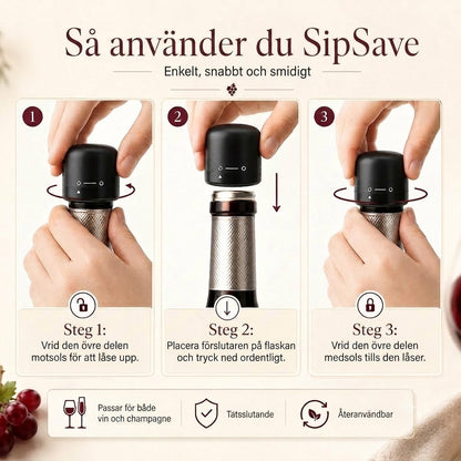 SipSave – Vin- och champagnepropp