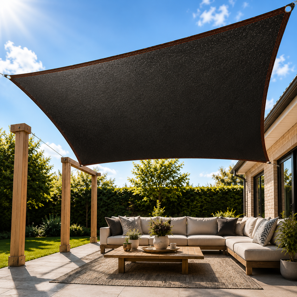 SunChill™ | Högkvalitativ skuggduk av högdensitetspolyeten, ger svalkande skugga och UV-skydd.
