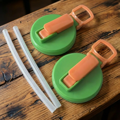 2-i-1 återanvändbart sugrörsskydd i silikon – Läcksäkert, bärbart dricklock (2-pack)