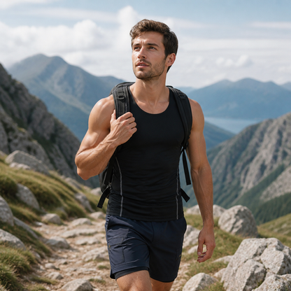 🔥 Begränsad tid: 50% rabatt❗️❗️ Kompressionsunderställ / Kompressionsväst för män – Perfekt för träning och fitness
