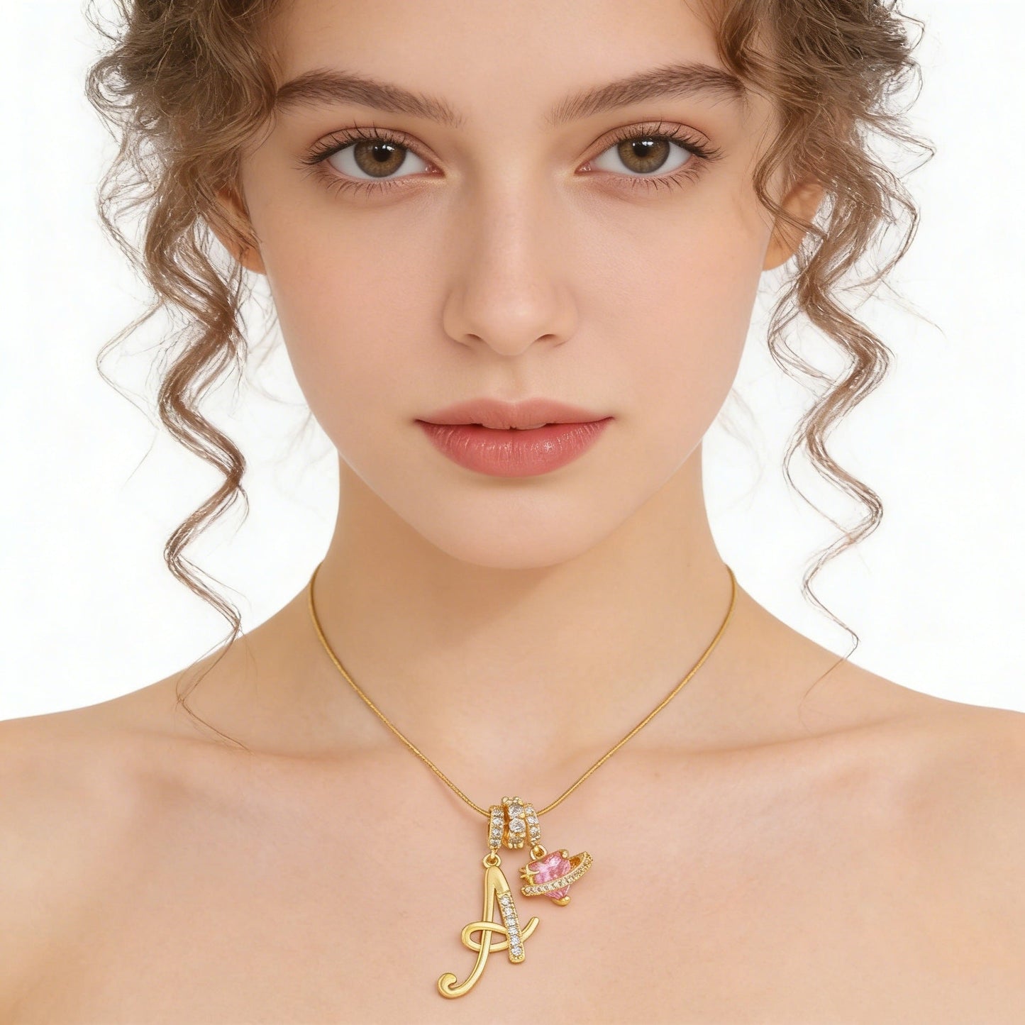 Elegant halsband med hjärtformat hänge