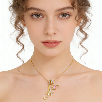 Elegant halsband med hjärtformat hänge