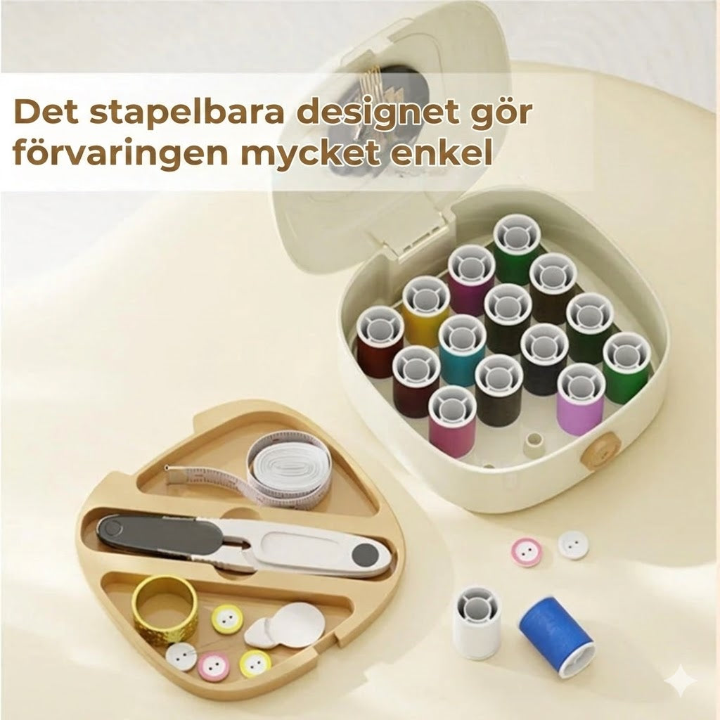 Magnetiskt sykit i två lager – Lyxigt syskrin med tråd och nålar