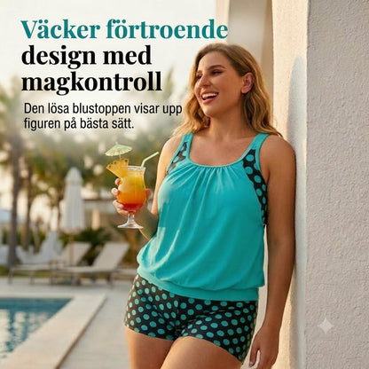 Tvådelad prickig bikini för dam