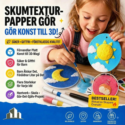 👩‍🎨🔮 Barnsäkert skumpapper (dekorgummi) – mjukt och flexibelt, perfekt för kreativa projekt, lärande och barnpyssel 🎁✂️