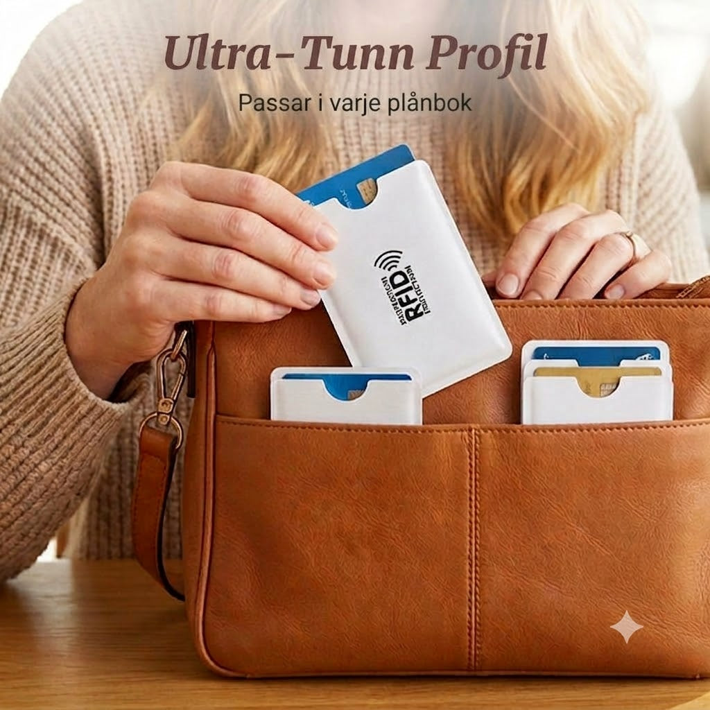 RFID-blockerande kreditkortsfodral / Anti-skimming kortskydd