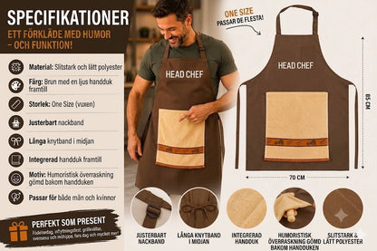 👨‍🍳 Kockens hemlighet – det här förklädet kommer att imponera på dina gäster! 😂