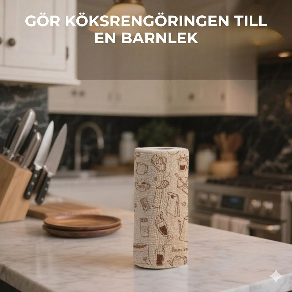 Återanvändbara mikrofiberdukar på rulle – Avrivningsbara rengöringsdukar