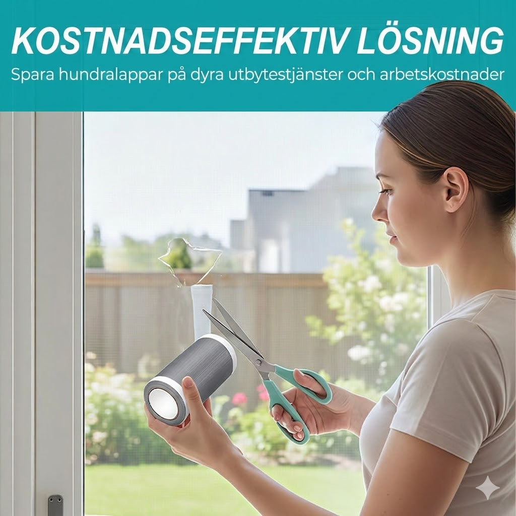 Självhäftande reparationstejp för insektsnät