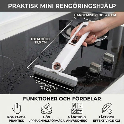 Praktisk mini rengöringspinne – multifunktionell rengöringsborste för svåråtkomliga hörn och kanter