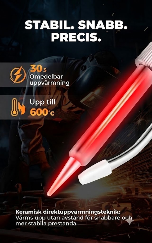 ⚒️ Effektivt 80W lödkolvset – 12-delars set