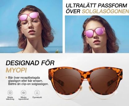 🕶 Nya oversize cat eye-solglasögon – Polariserade linser & UV400-skydd