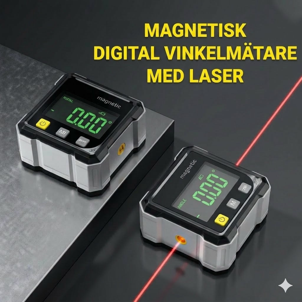 Digital lasergoniometer med magnet