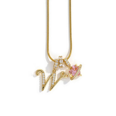 Elegant halsband med hjärtformat hänge