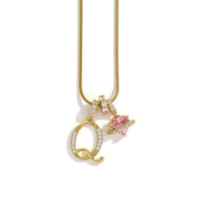 Elegant halsband med hjärtformat hänge