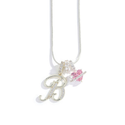 Elegant halsband med hjärtformat hänge