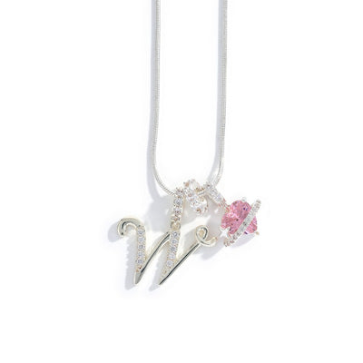 Elegant halsband med hjärtformat hänge