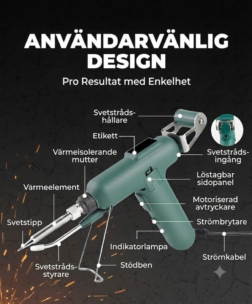 ⚒️ Effektivt 80W lödkolvset – 12-delars set