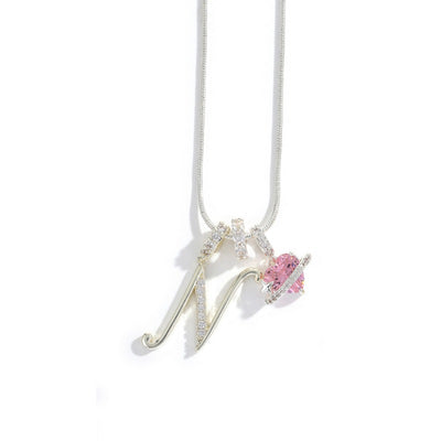 Elegant halsband med hjärtformat hänge