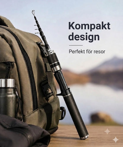 Fickfiskespö av kolfiber: teleskopiskt fiskespö