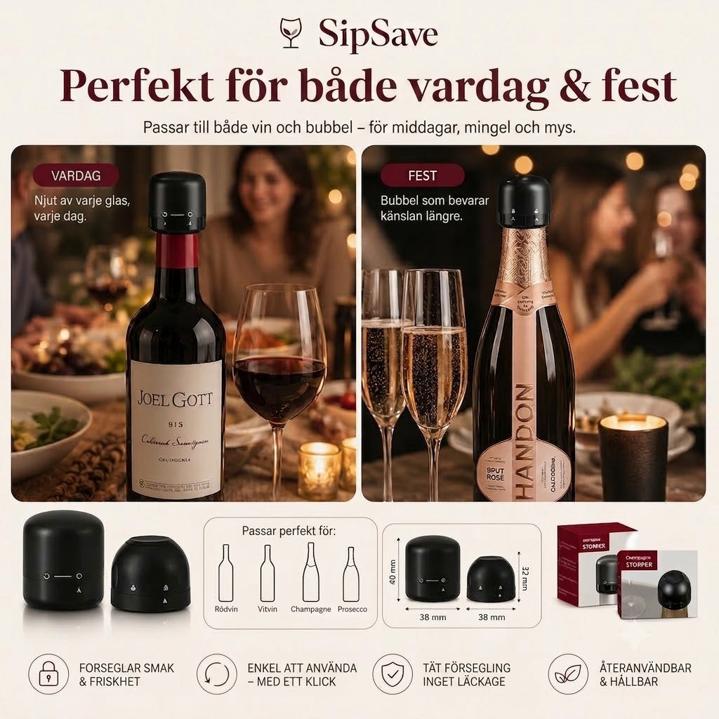 SipSave – Vin- och champagnepropp