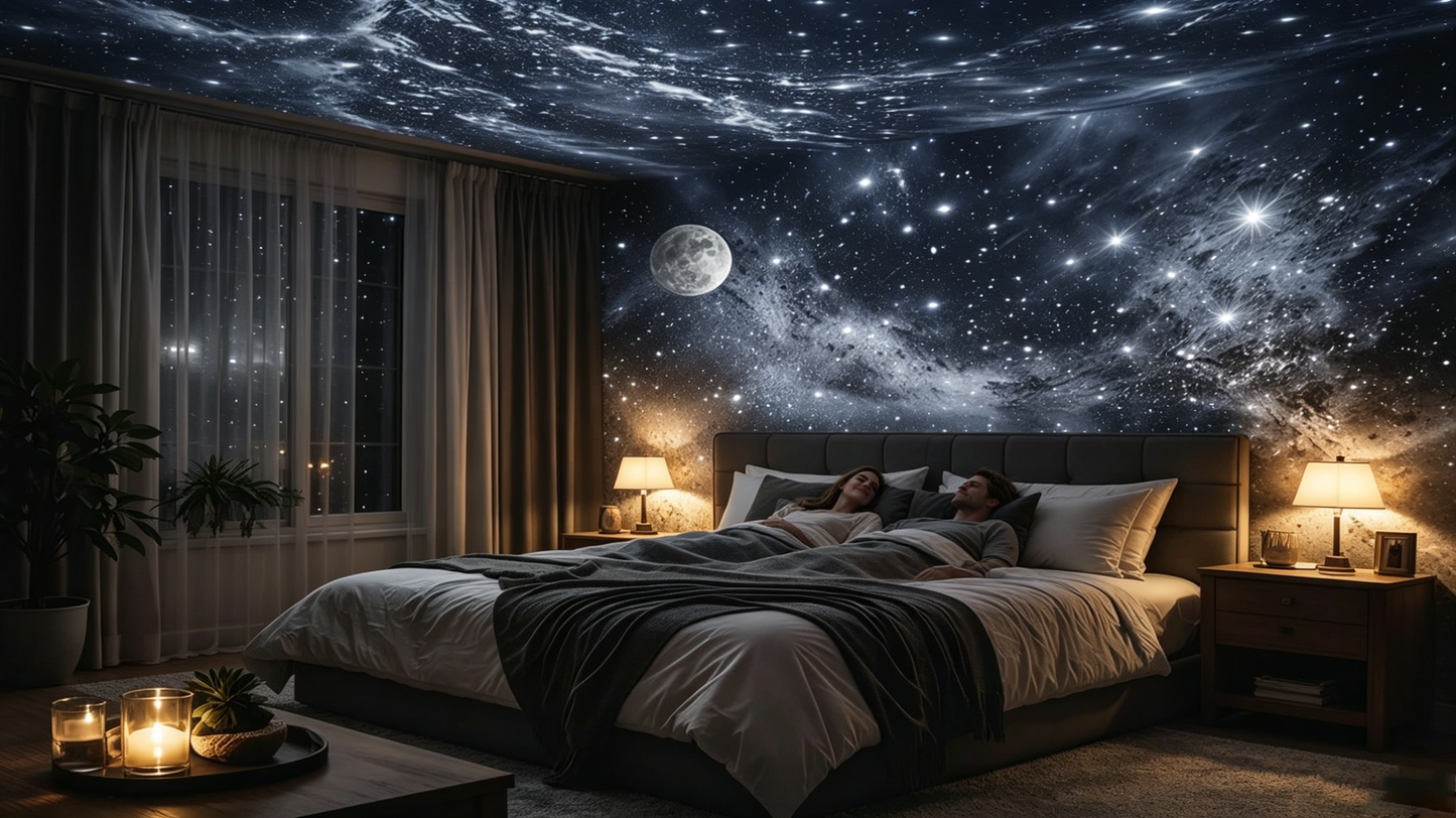 🔌 Plug-and-play HD nattlampa med stjärnhimmel- och havsprojektion 🥳⭐
