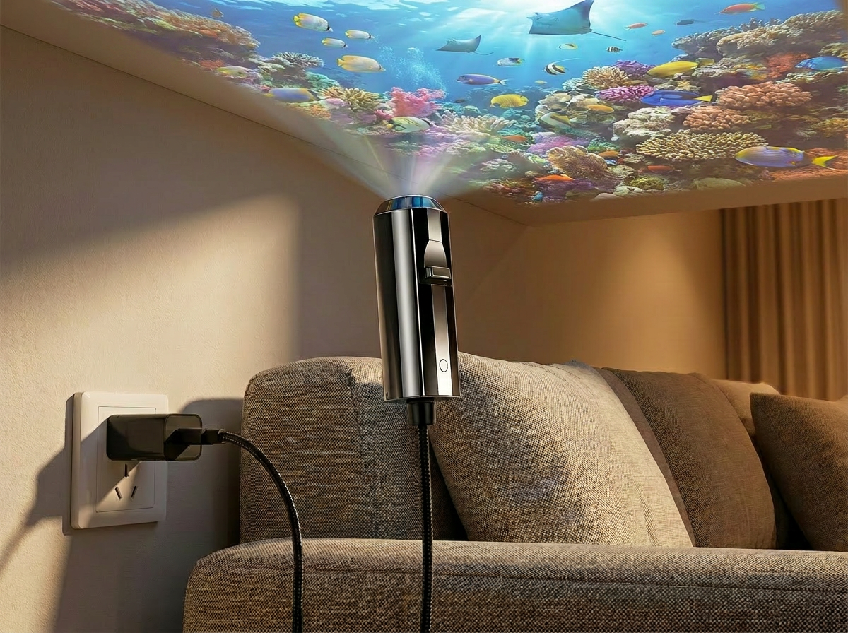 🔌 Plug-and-play HD nattlampa med stjärnhimmel- och havsprojektion 🥳⭐
