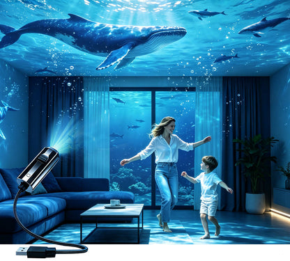 🔌 Plug-and-play HD nattlampa med stjärnhimmel- och havsprojektion 🥳⭐